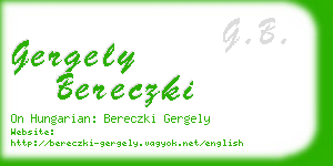 gergely bereczki business card